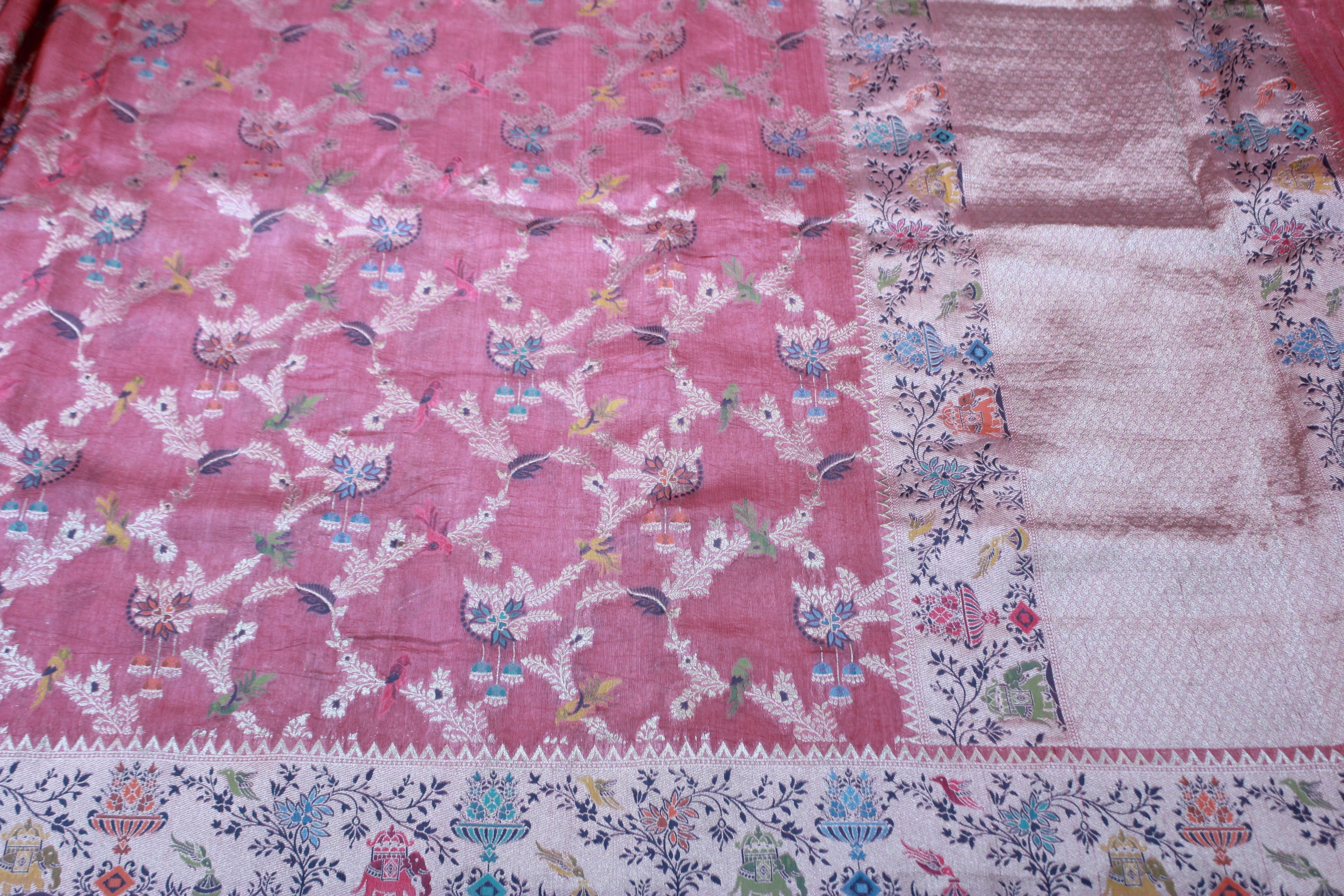 PINK COLOUR BANARAS SAREE