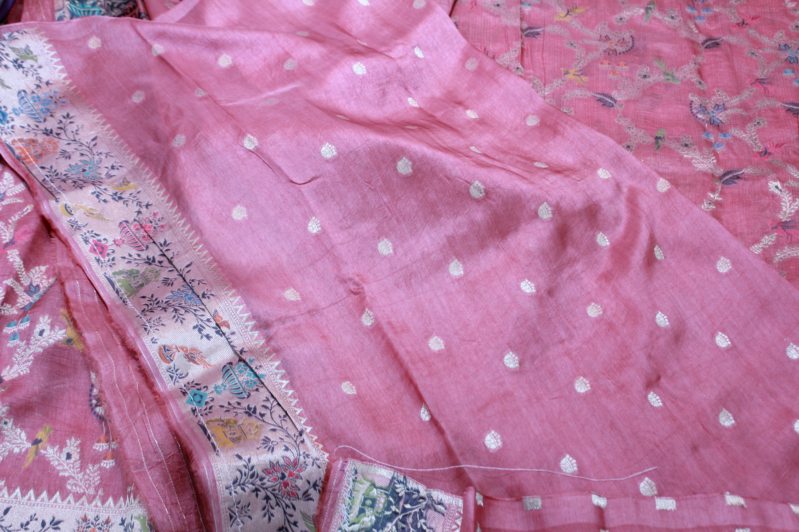 PINK COLOUR BANARAS SAREE