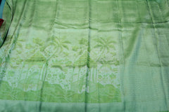 GREEN COLOUR BANARAS SAREE
