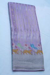 LEVENDER COLOUR BANARAS SAREE