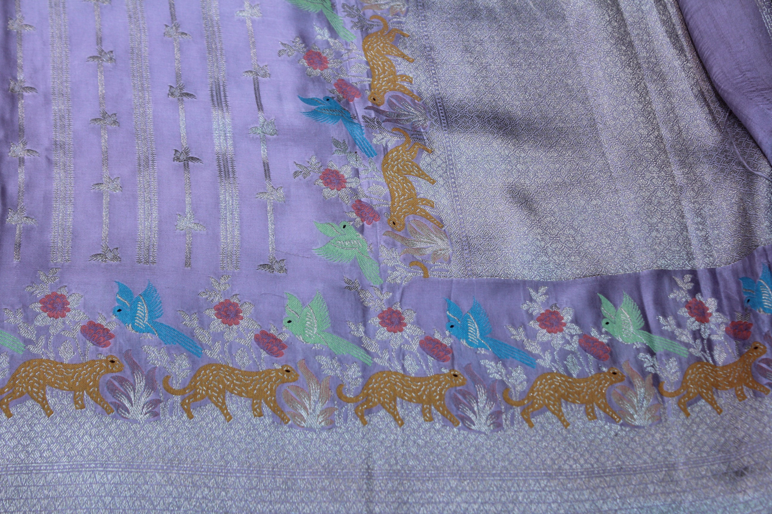 LEVENDER COLOUR BANARAS SAREE