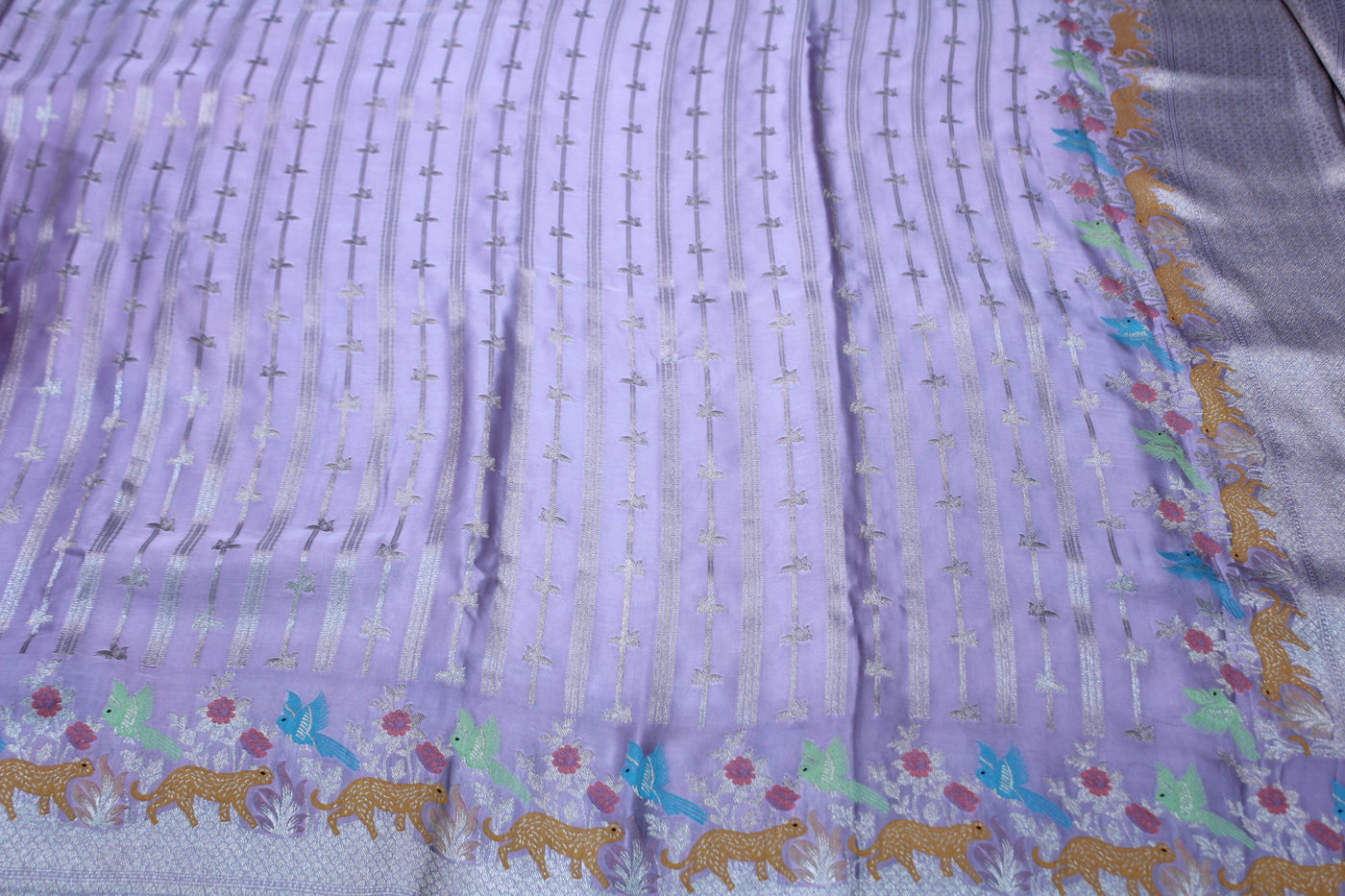 LEVENDER MASHRU SAREE