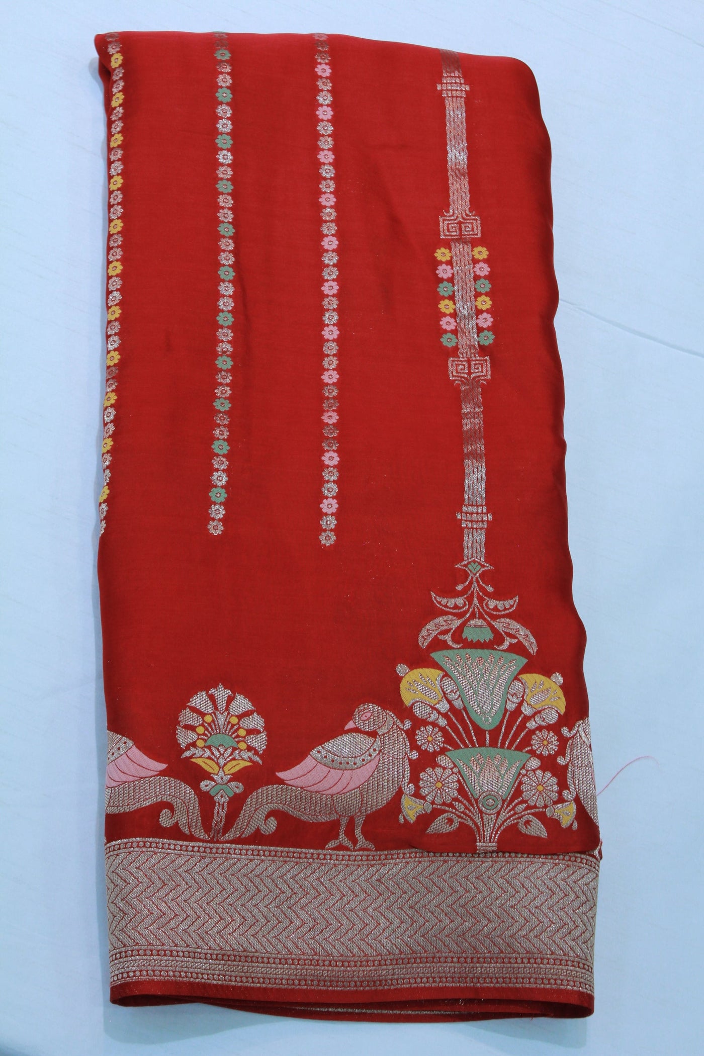 RED MASHRU BANARASI SAREE