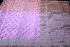 BABY PINK COLOUR BANARAS SAREE