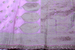 BABY PINK COLOUR BANARAS SAREE