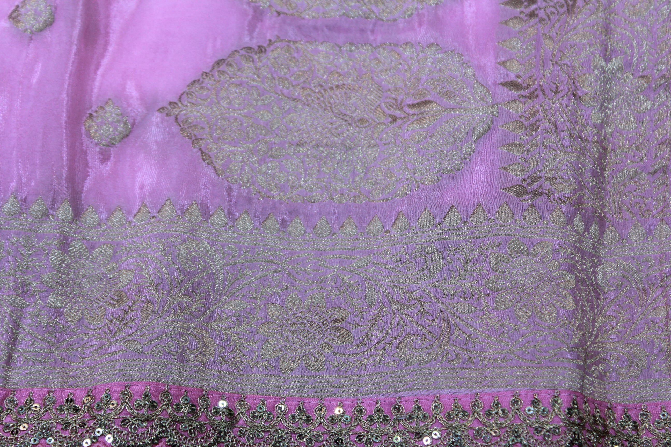 BABY PINK COLOUR BANARAS SAREE