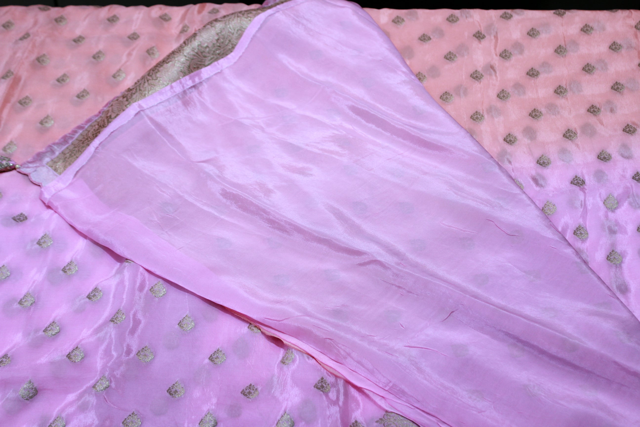 BABY PINK COLOUR BANARAS SAREE
