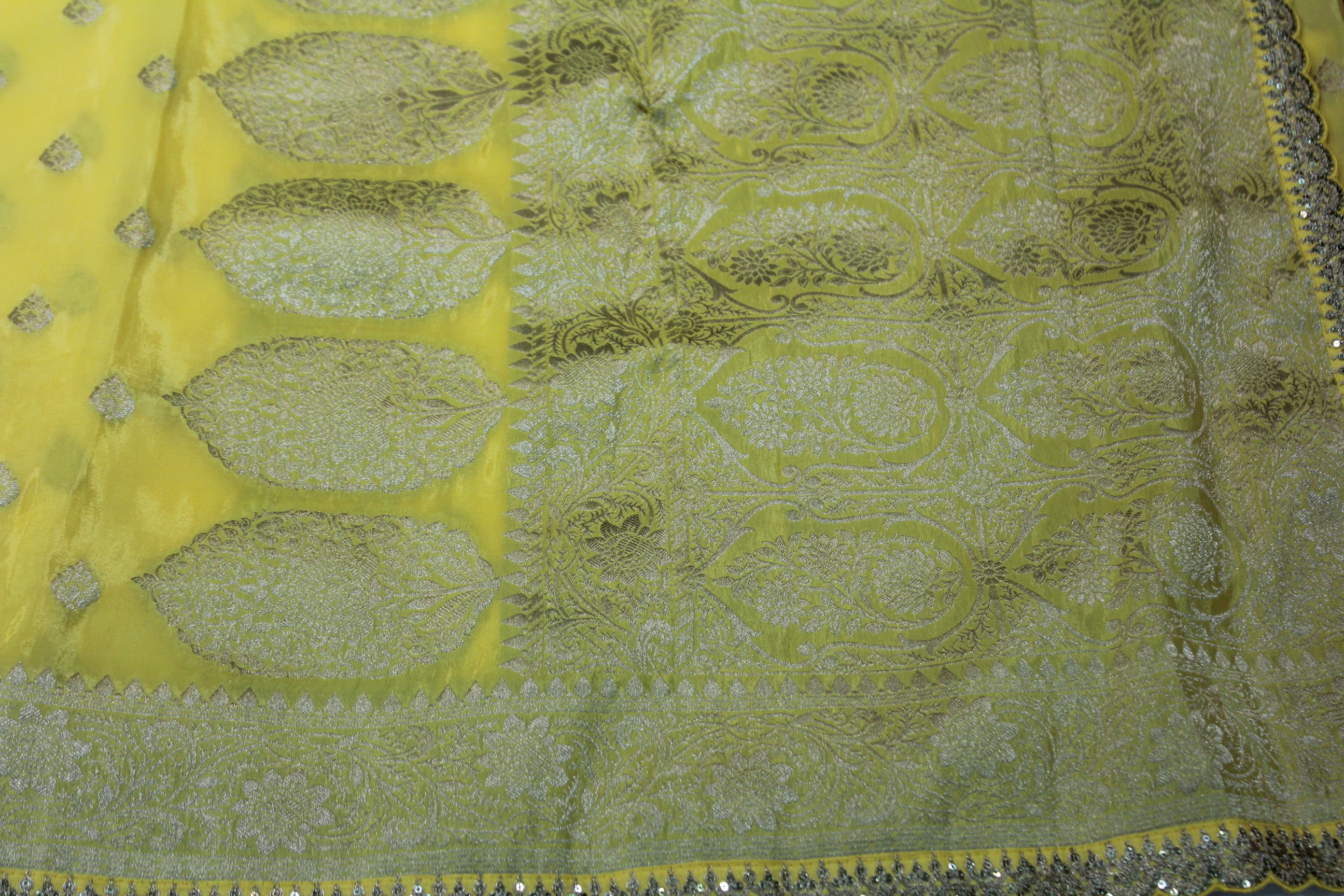 YELLOW COLOUR BANARAS SAREE