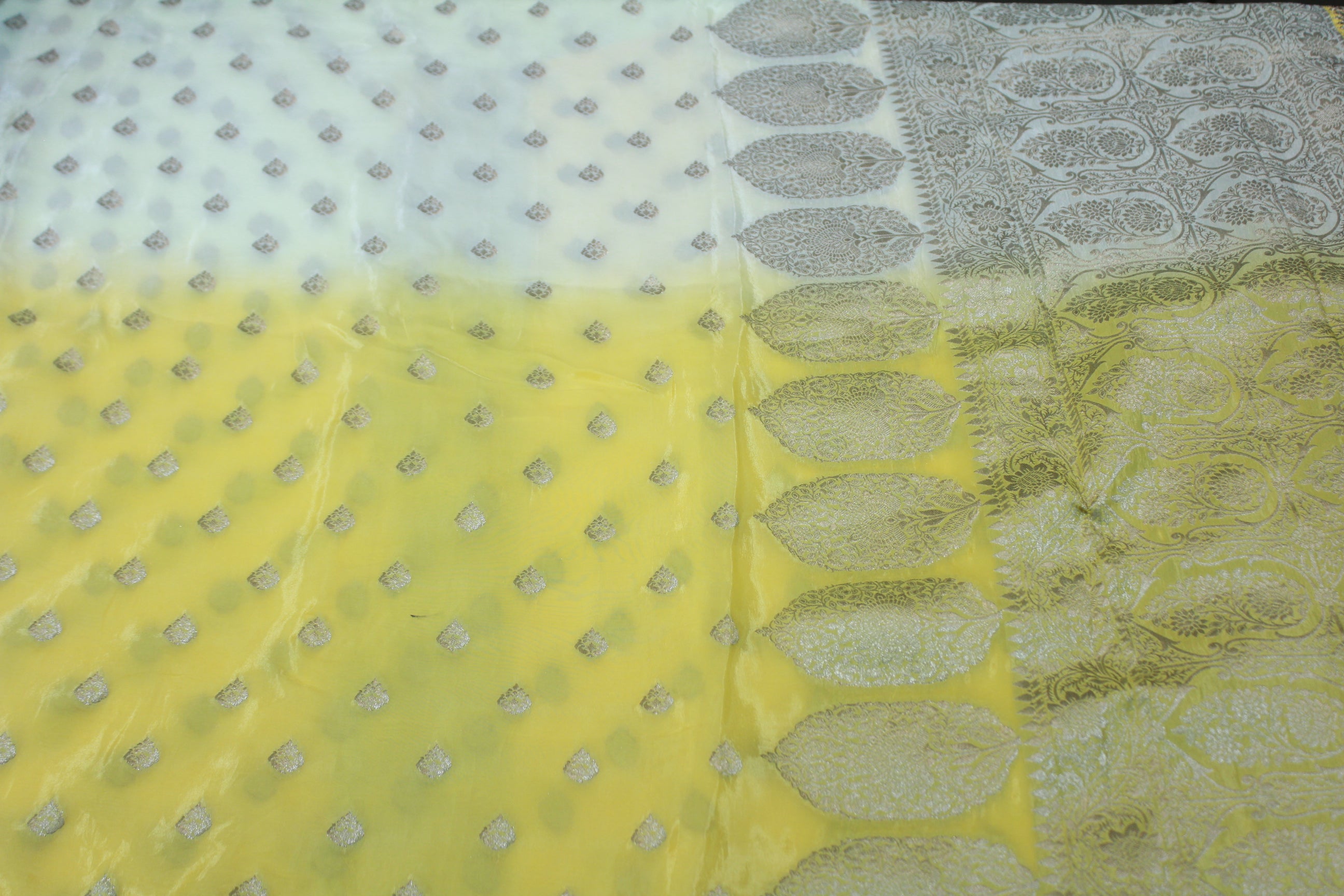 YELLOW COLOUR BANARAS SAREE