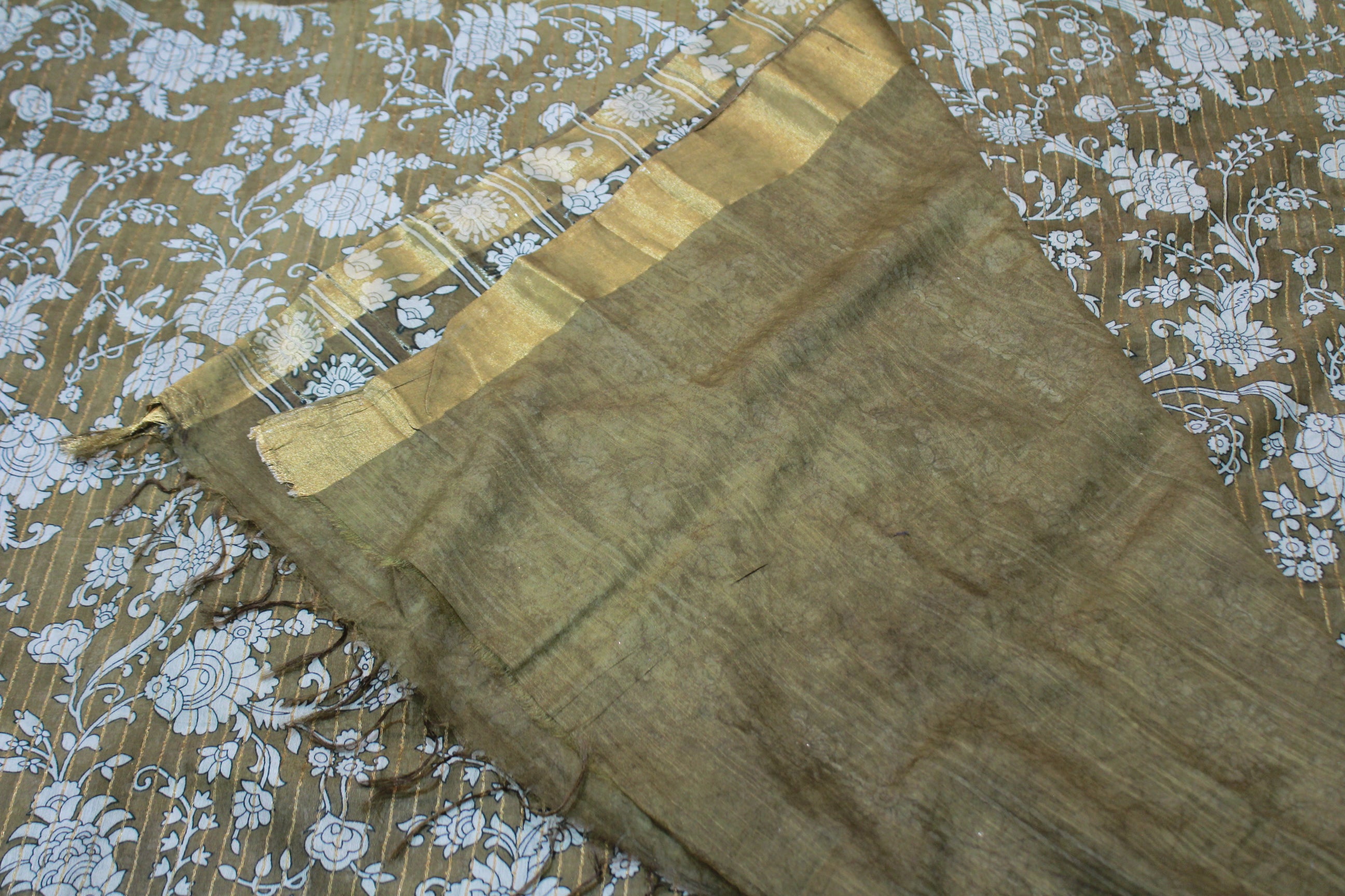 MUSTERD COLOUR SAREE