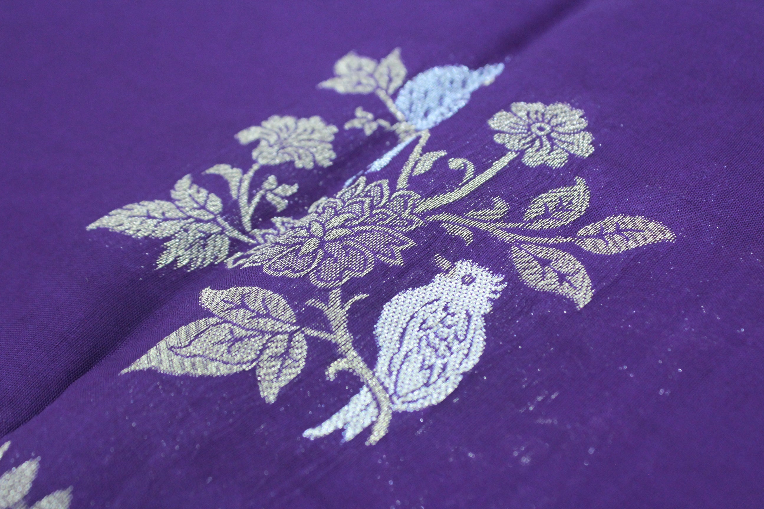 VOILET COLOUR BANARAS SAREE