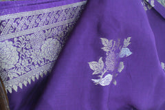 VOILET COLOUR BANARAS SAREE