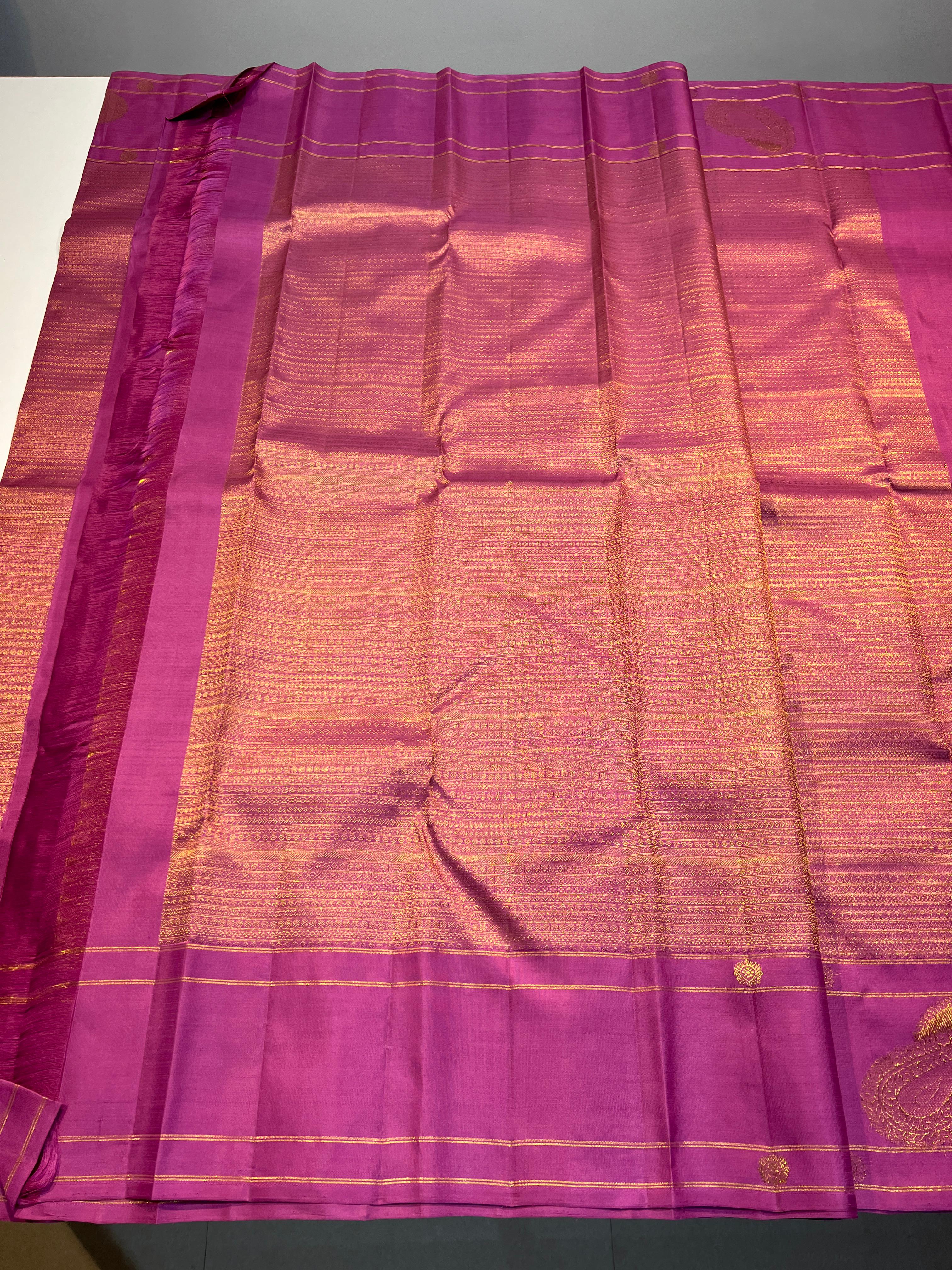 PINK COLOUR KACHIPURAM SILK SAREE