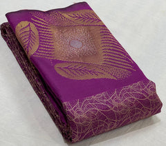 PURPLE & PINK COLOUR COMBINATION KACHIPURAM SILK SARE