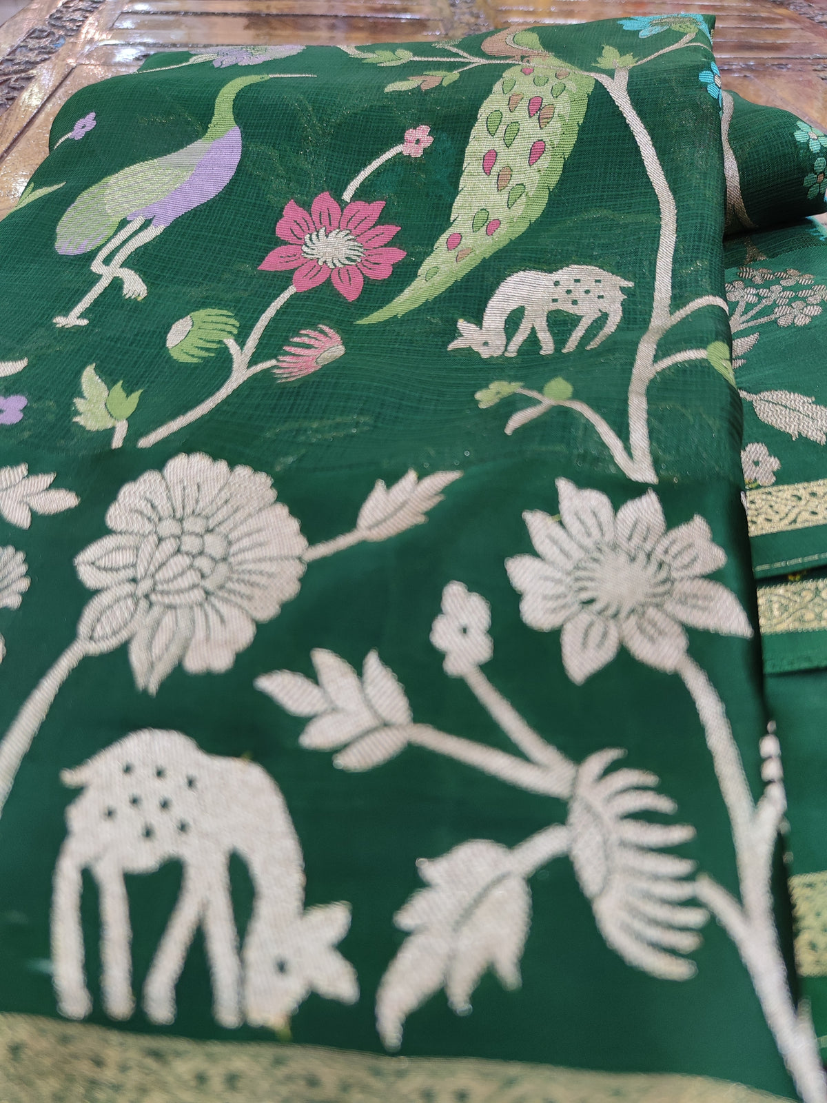 GREEN COLOUR SAREE