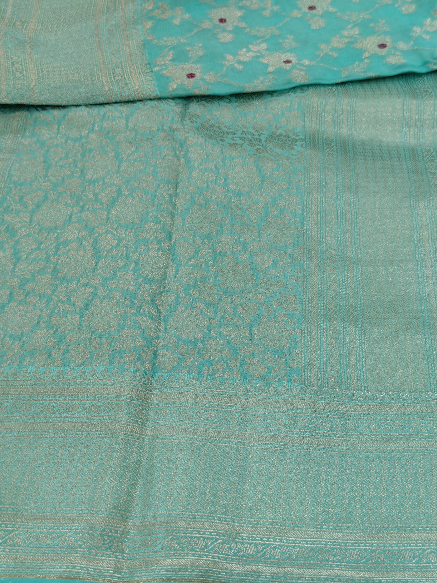 SKY BLUE COLOUR BANARASI SAREE