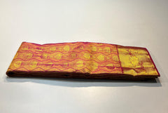 FULL GOLD & PINK KANCHIPURAM SILK SAREE