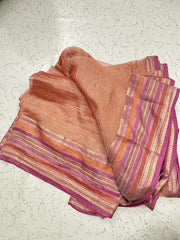 BROWN COLOUR BANARASI SILK SAREE