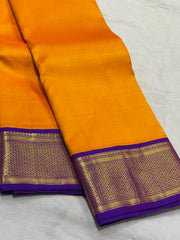 SAFFRON / PURPLE KANCHI SAREE
