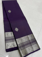 VIOLET / SILVER KANCHI SAREE