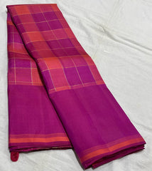 MEGENTA PINK KANCHI SILK SAREE