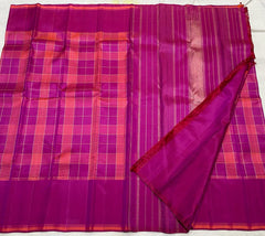 MEGENTA PINK KANCHI SILK SAREE
