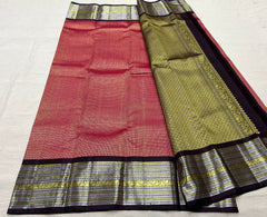 MAROONN /BROWN KANCHI SILK SAREE