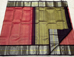 MAROONN /BROWN KANCHI SILK SAREE