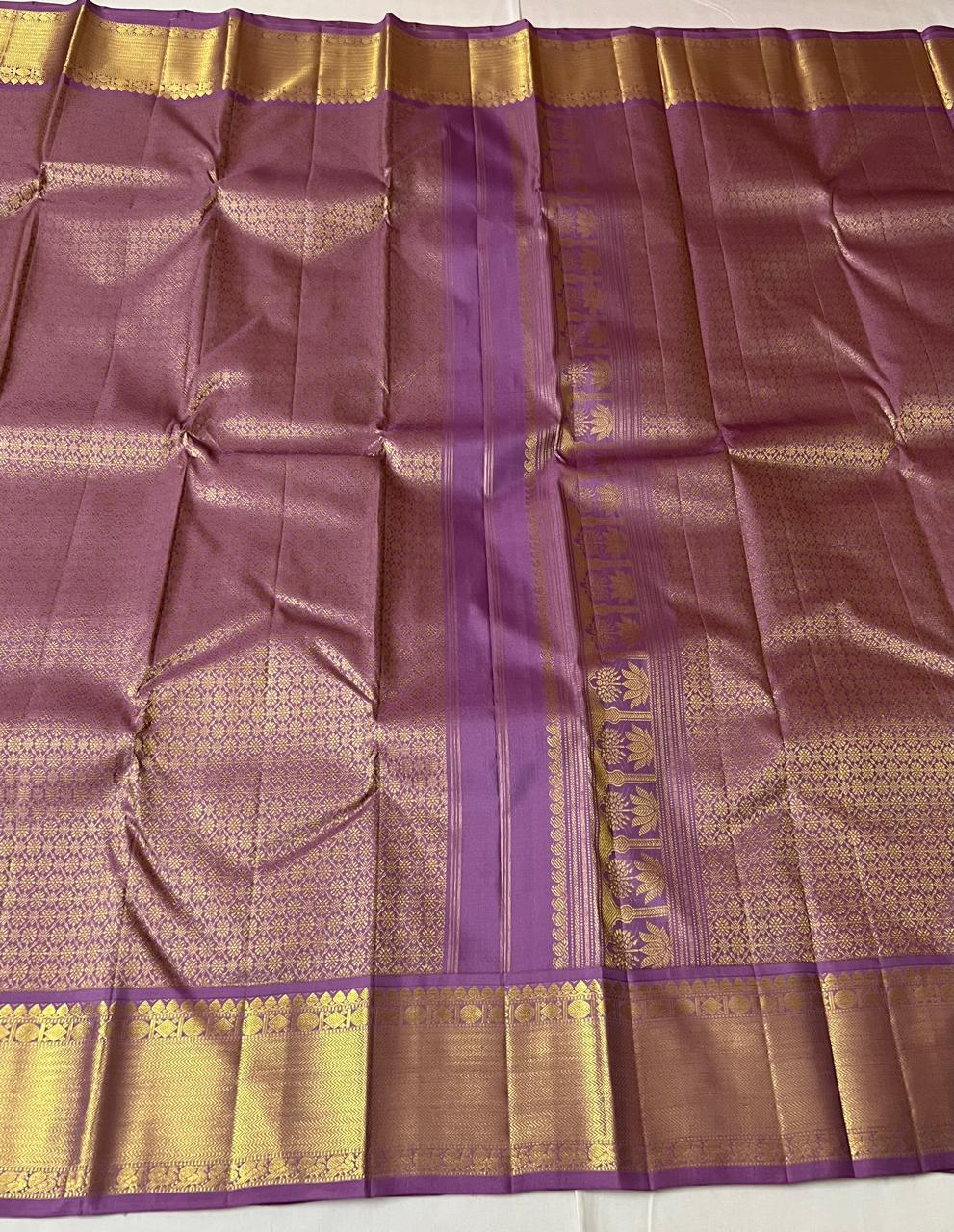 PURPLE/GOLD KANCHI SAREES