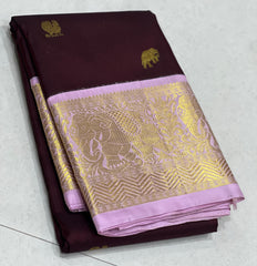 PURPLE/PINK KANCHI SILK SAREE