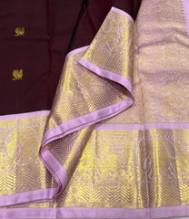 PURPLE/PINK KANCHI SILK SAREE