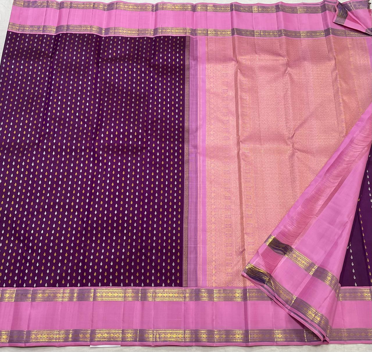 PINK KANCHI SILK SAREE