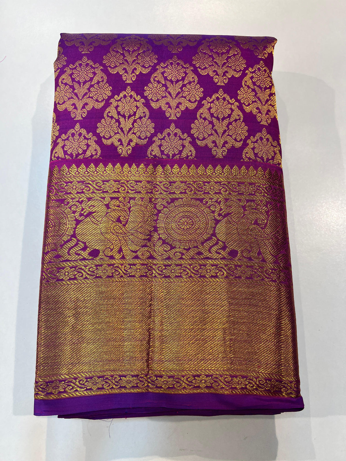 PURPLE KANCHI SILK SAREE
