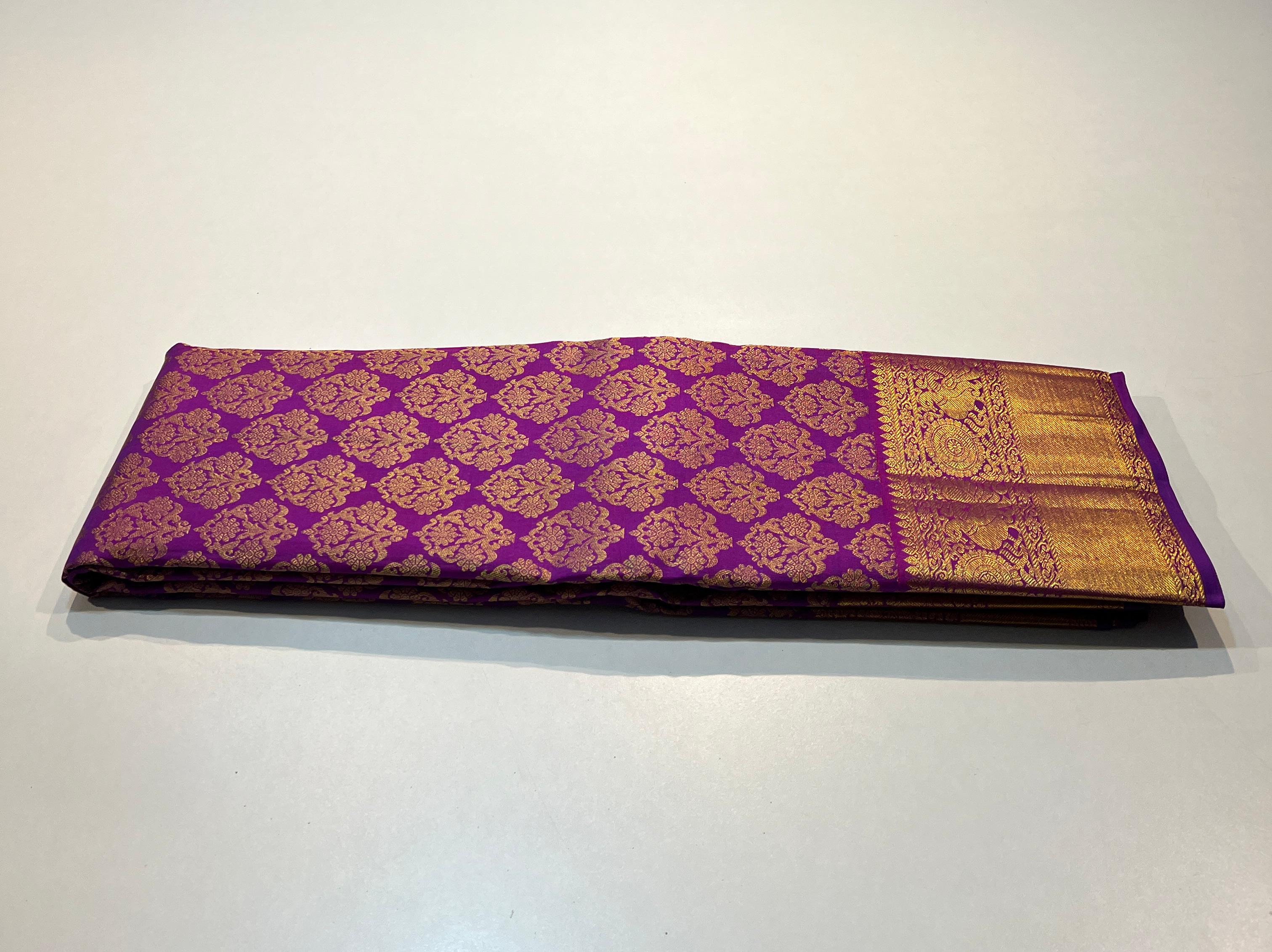 PURPLE KANCHI SILK SAREE