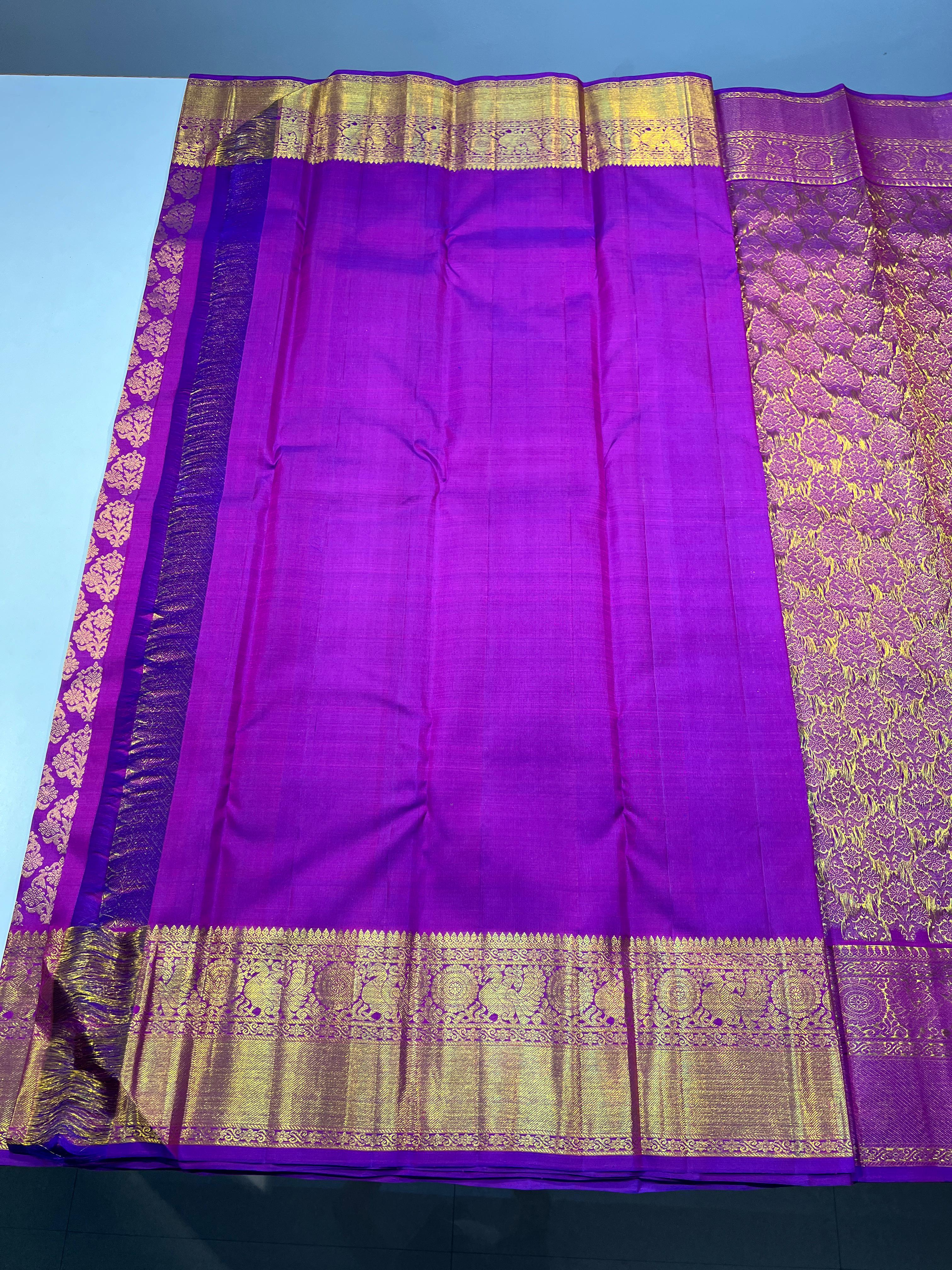 PURPLE KANCHI SILK SAREE
