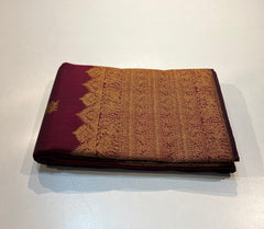 MAROON KANCHI SILK SAREE