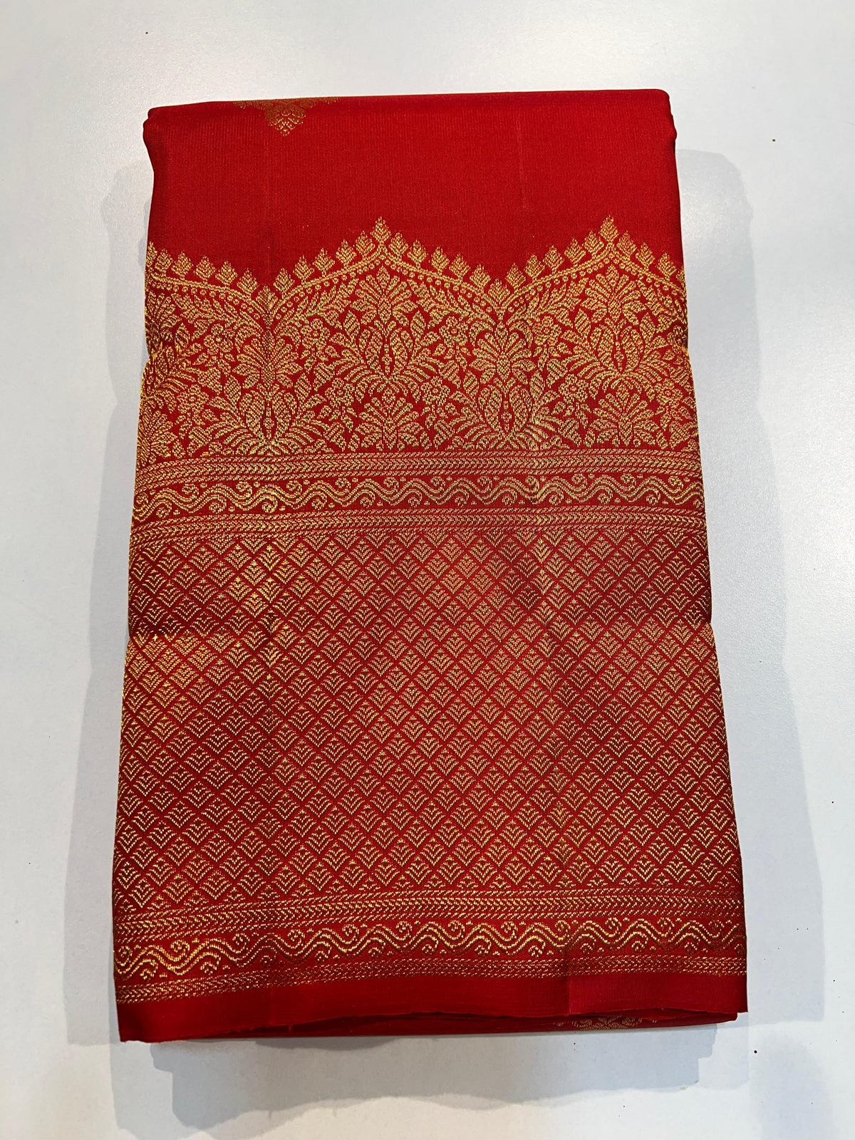 RED KANCHI SILK SAREE