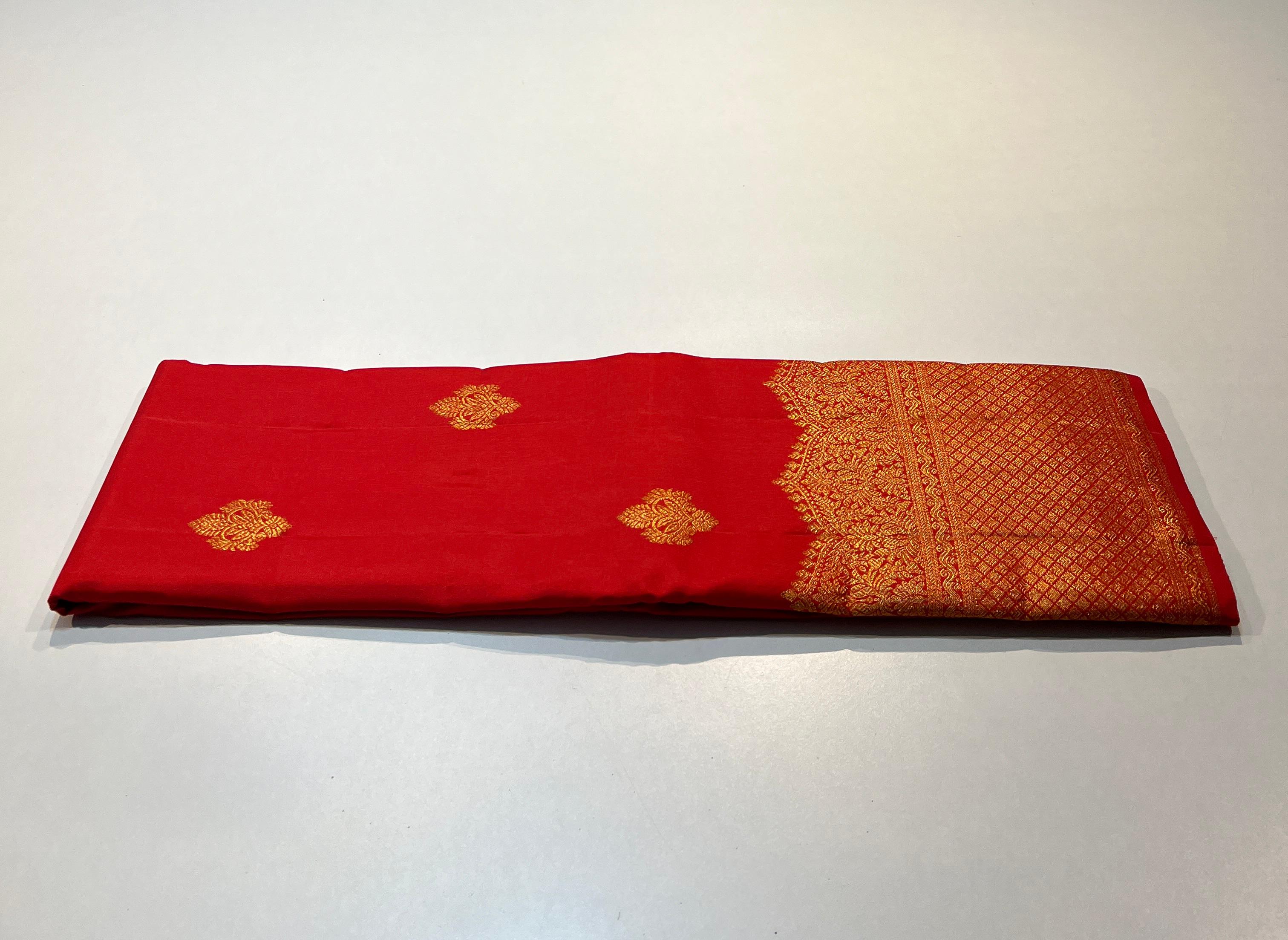 RED KANCHI SILK SAREE