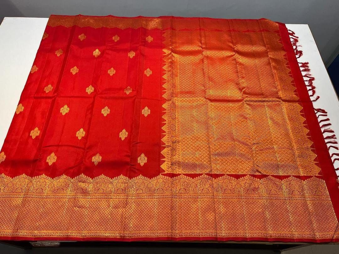 RED KANCHI SILK SAREE