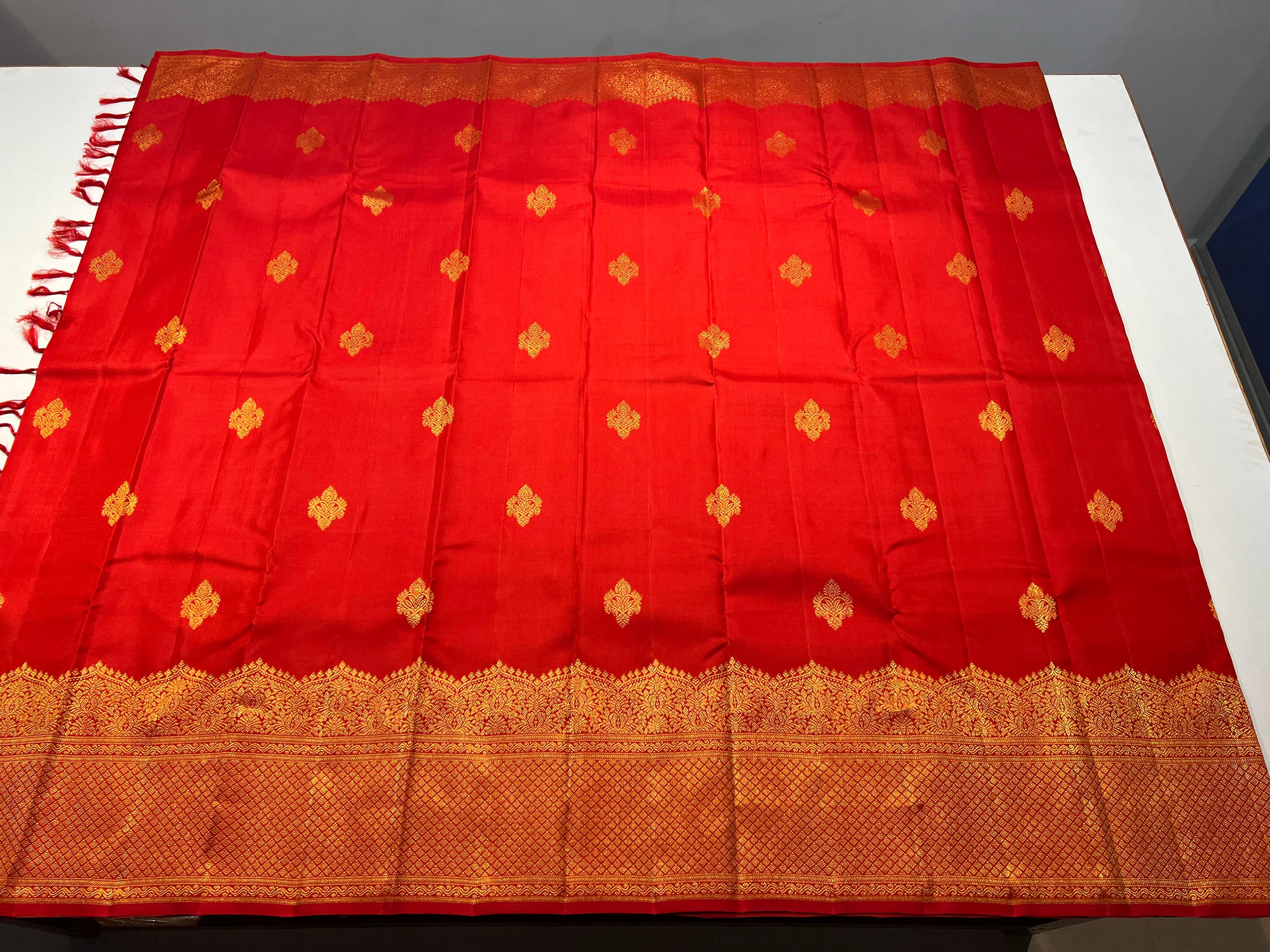 RED KANCHI SILK SAREE