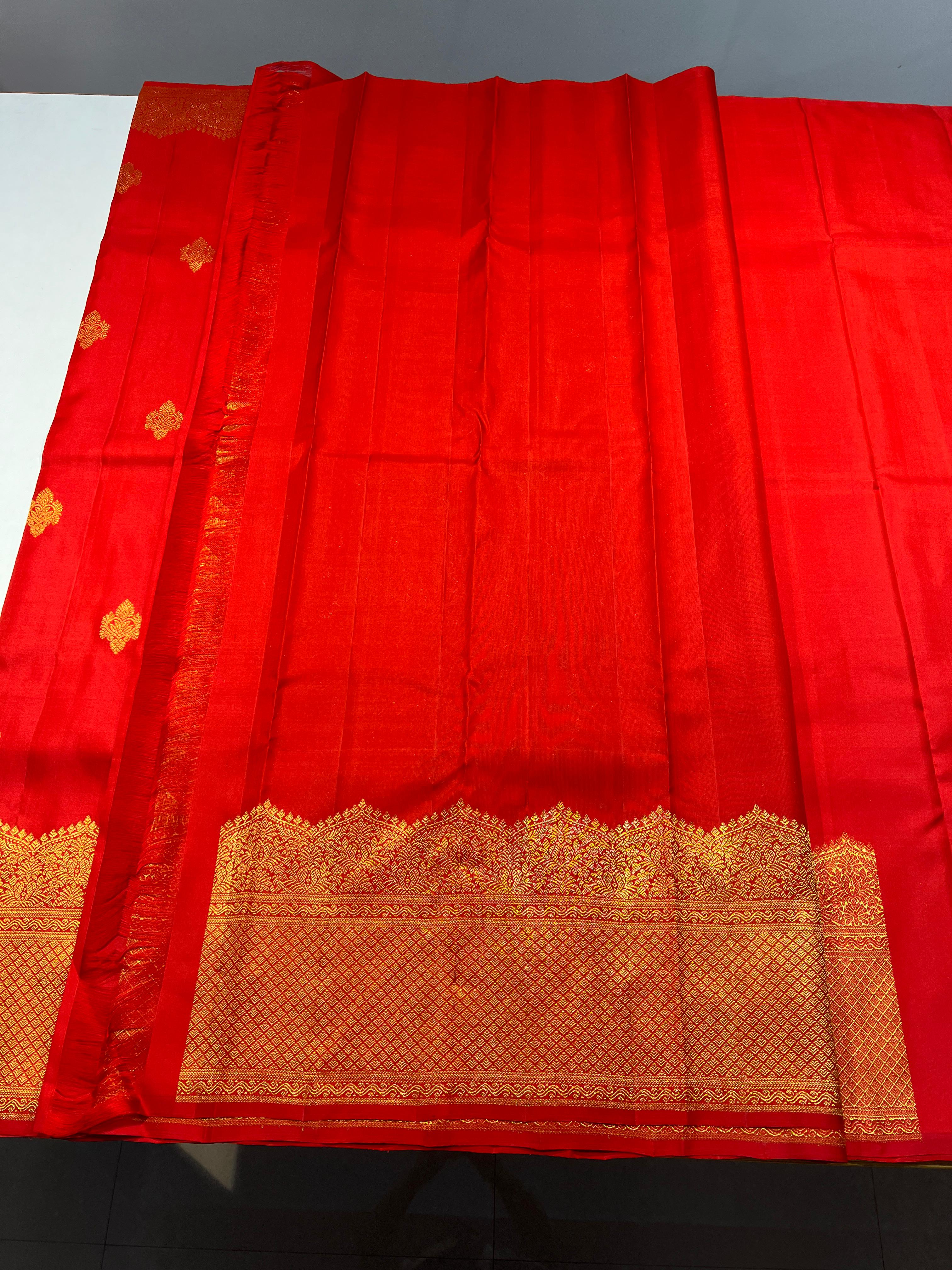 RED KANCHI SILK SAREE