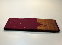 MAROON/GOLD KANCHI SILK SAREE