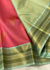 ONION GREEN KANCHI SILK SAREE