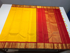 YELLOW/RED  KANCHI NSILK SAREE
