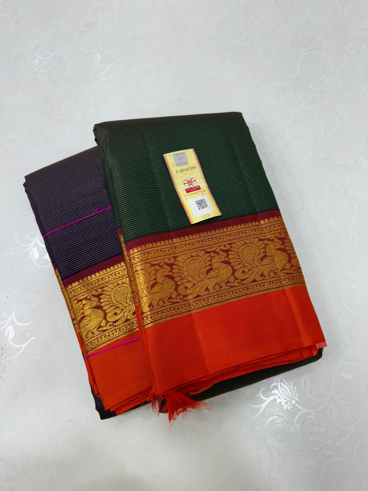 PURPLE/RED KANCHI NSILK SAREE
