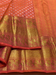 ORANGE/GOLDKANCHI SILK SAREE