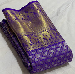 PURPLE KANCHI SILK SAREE