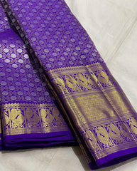 PURPLE KANCHI SILK SAREE