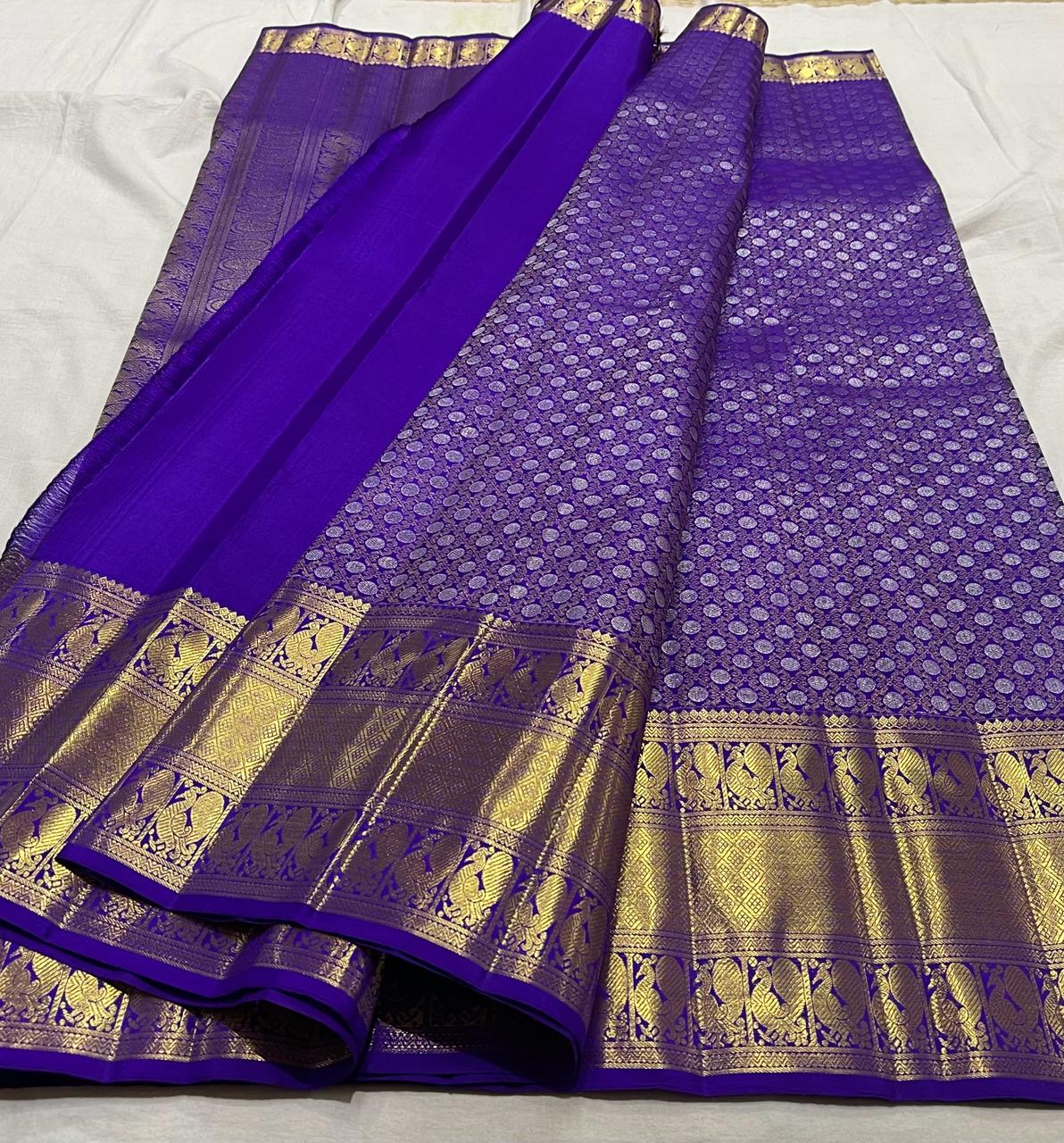PURPLE KANCHI SILK SAREE
