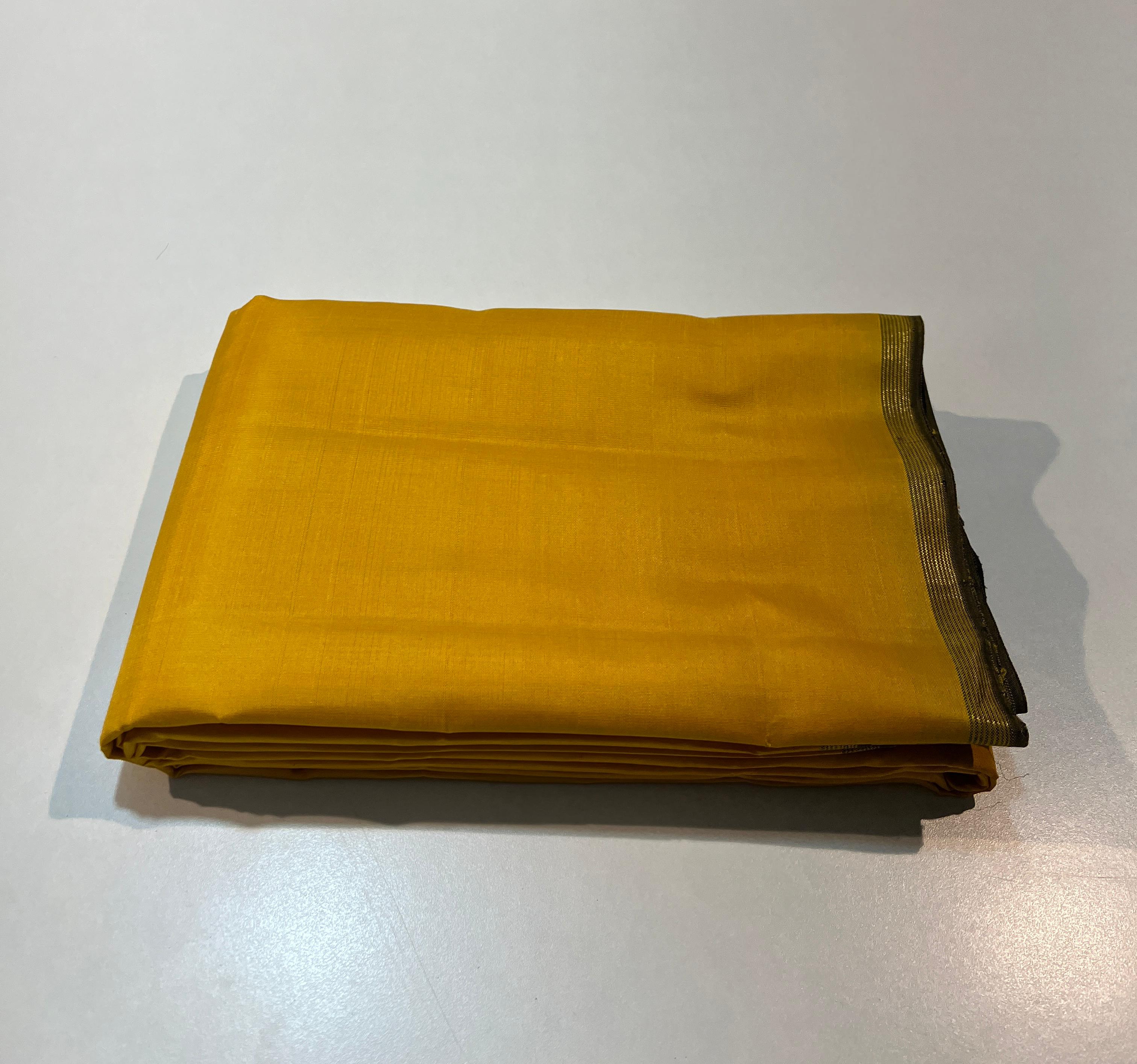 YELLOW & BLACK COLOUR COMBINATION KANCHIPURAM SILK SAREE
